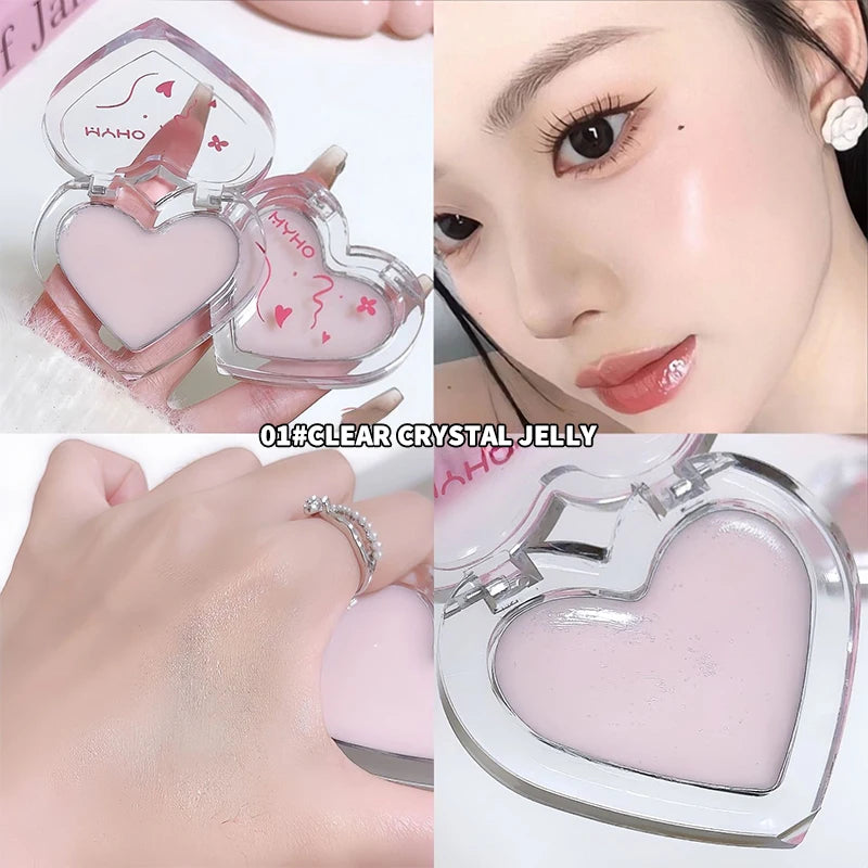 Love Heart Water Light Shimmer Cream Multiuse Natural Rose Pink Blush Clear Transparent Face Brighten Contour Body Highlighter HIP 01