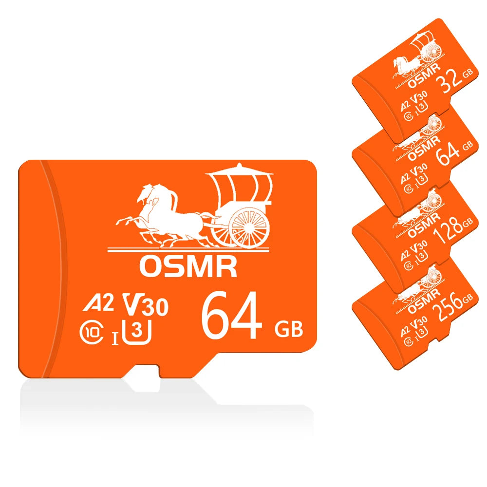 OSMR Micro SD Card 32–128GB Class 10 U3 V30 A2 High-Speed TF Micro SD Flash Card HIP