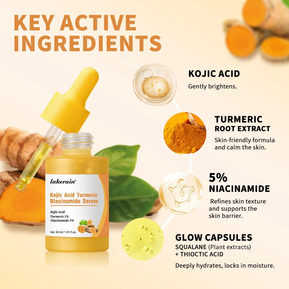 Kojic Acid Turmeric Duo for Face & body Ideal for Troubled Skin & Use After Spot Care Soothing &Calming Skincare HIP
