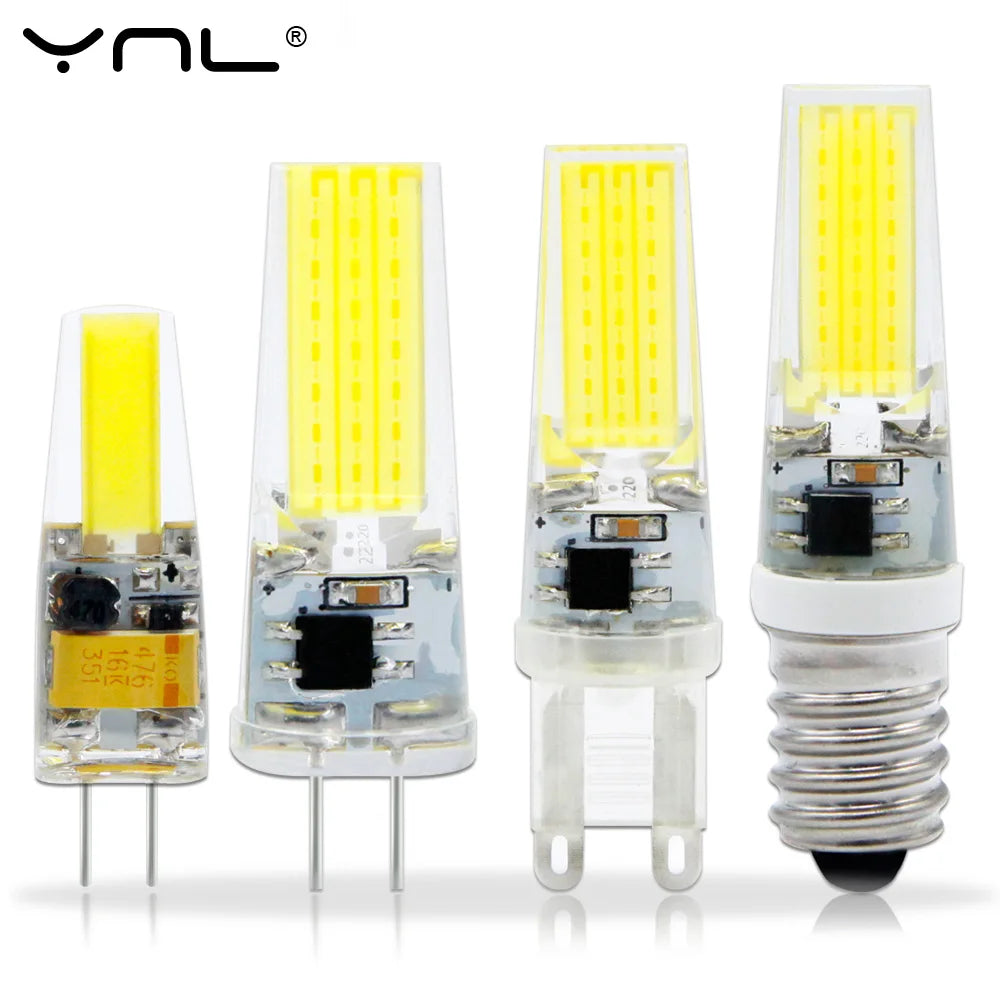 G4 G9 E14 COB LED Dimmable Bulb 6W 9W – Halogen Replacement LED Spotlight Bulb HIP