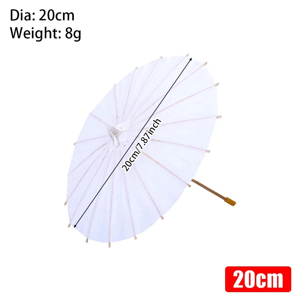 Blank White Paper Umbrella – DIY Painting & Photo Prop DIY Craft Prop HIP Dia 20cm