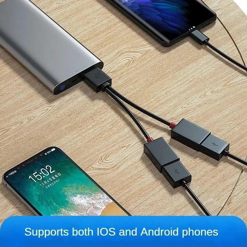 1-to-2 USB Splitter Hub – Charge 2 Devices at Once USB Splitter Hub HIP