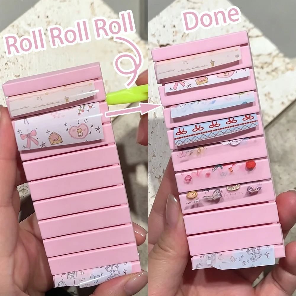 1/3Pcs 10-Compartment Nail Transfer Paper Storage Box Portable 3D Printing Organizer for Stickers Display Stand For Home Salon HIP