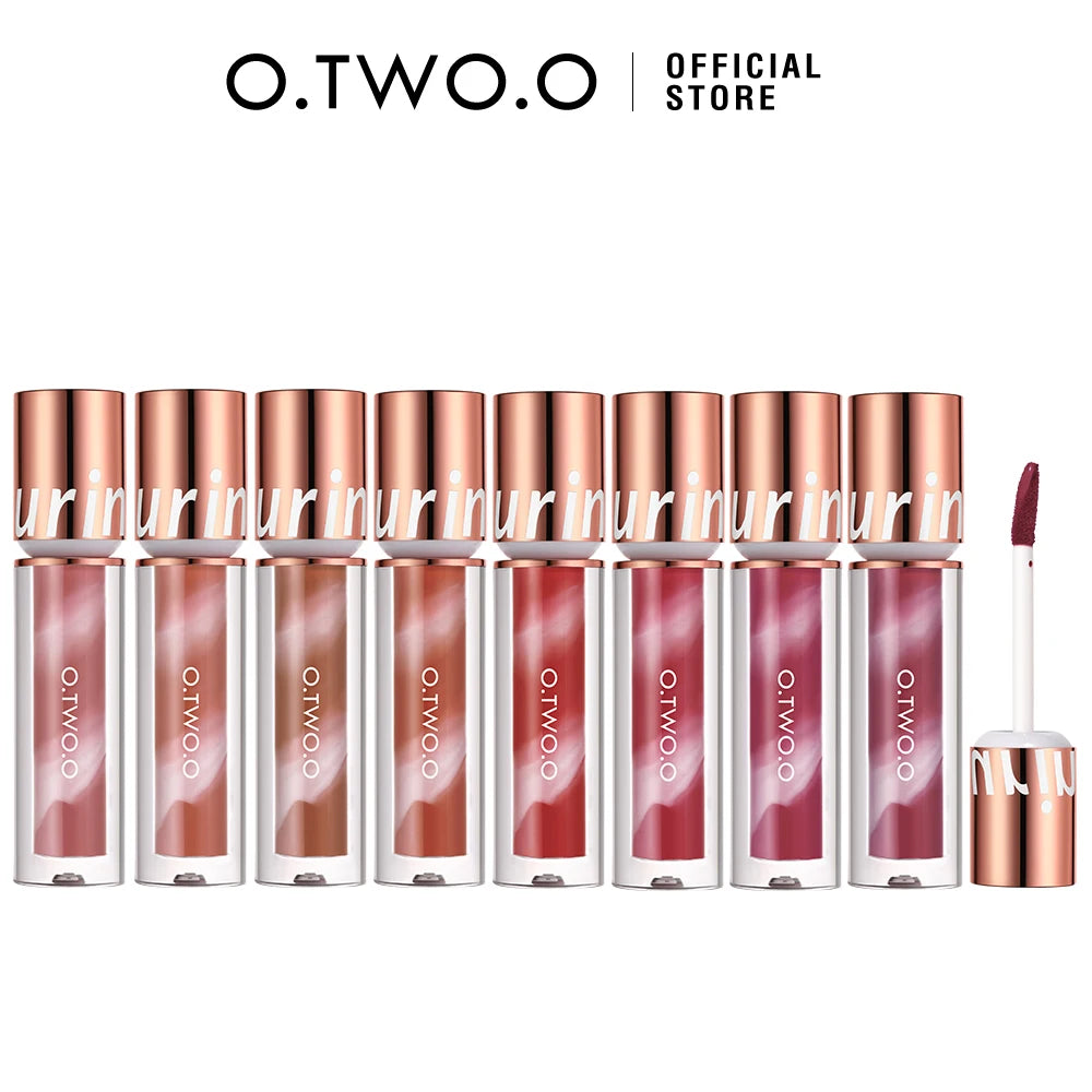 O.TWO.O 8pcs Liquid Lipstick Makeup Set Velvet Matte Lip Tint Waterproof Long Lasting Smudge Proof Lip Gloss Cosmetic Kit HIP