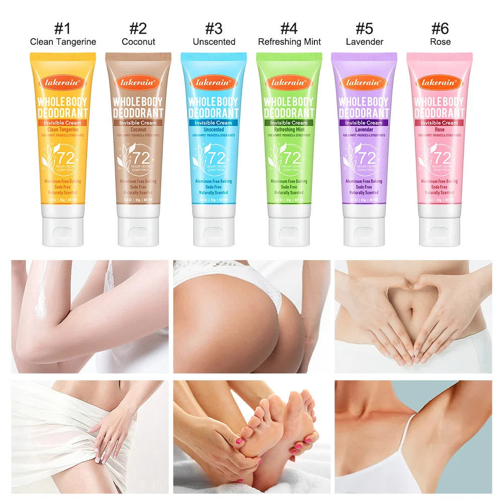 Perfume Cream Whole Body Deodoran 72 Hour Odor Control Long Lasting Fragrance Cream Dating Aroma Cooling armpit HIP