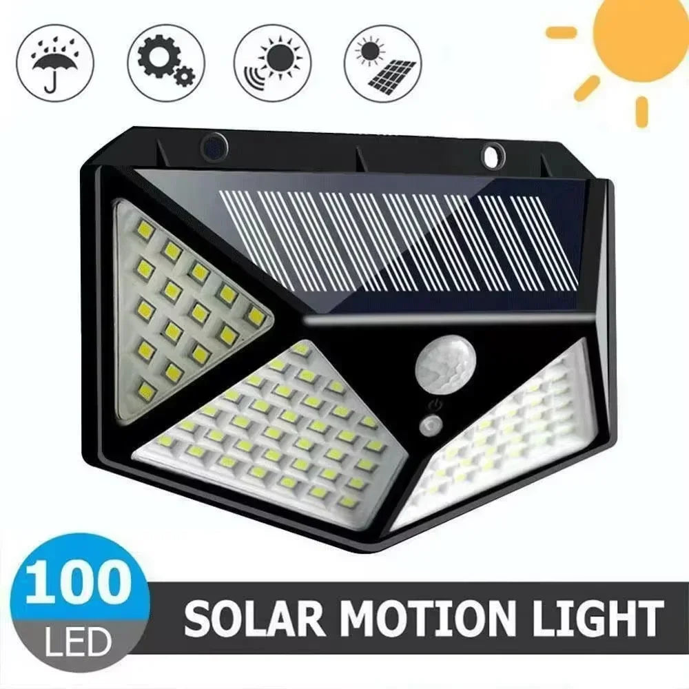 ESMARTER 100 LED Solar Motion Sensor Light – IP65 Outdoor Solar Security Light HIP