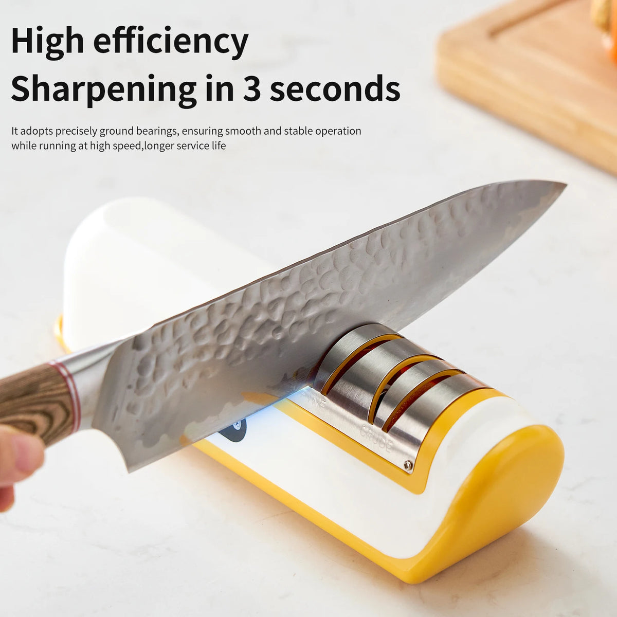3-Gear Electric Knife Sharpener – USB Rechargeable, Auto Electric Knife Sharpener HIP