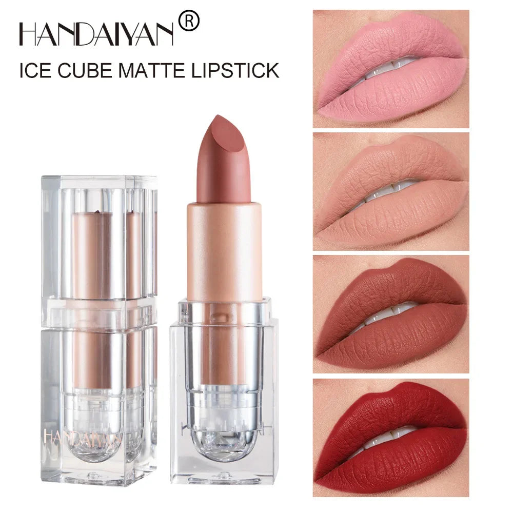 HANDAIYAN Matte Nude Lipstick – Velvet, Waterproof, Long-Lasting Matte Lipstick HIP