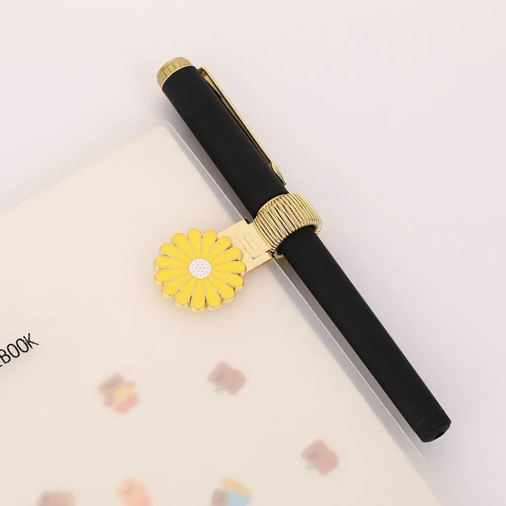 Cherry Blossom Daisy Spring Pen Clip & Enamel Bookmark Spring Pen Clip HIP