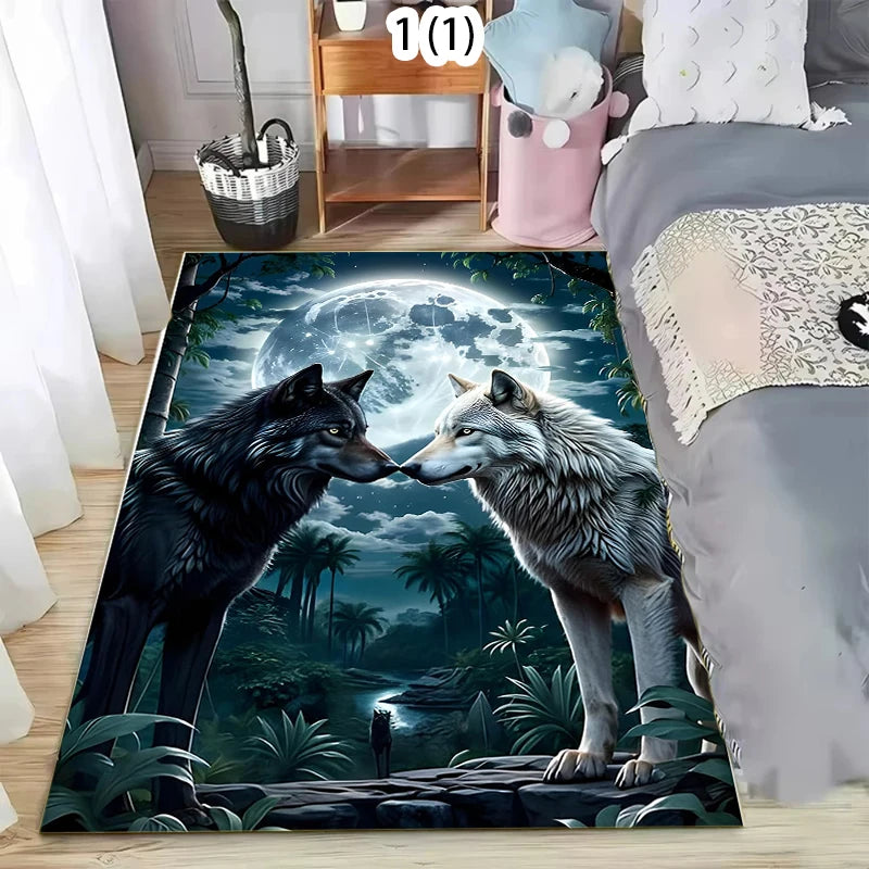 2D Animal Print Area Rug – Tiger, Lion & Leopard Floor Mat Animal Print Area Rug HIP