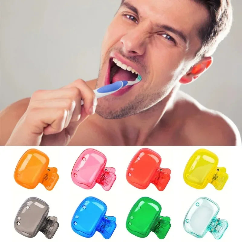 Portable Toothbrush Storage Clip & Protective Cover | 1/4 Pack Toothbrush Protective Cover HIP
