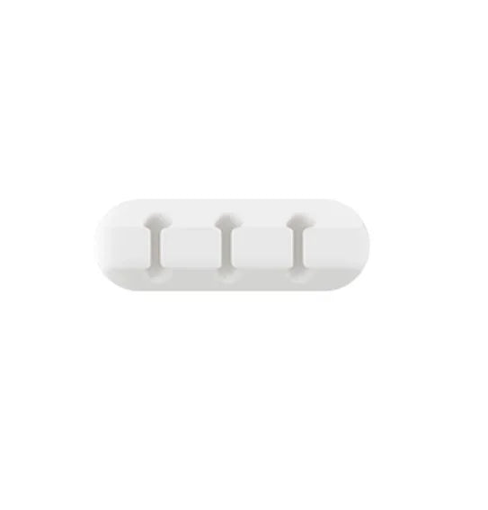 NNBILI Silicone Cable Organizer Clips – Desk Wire Management Cable Management Clips HIP white 3 holes
