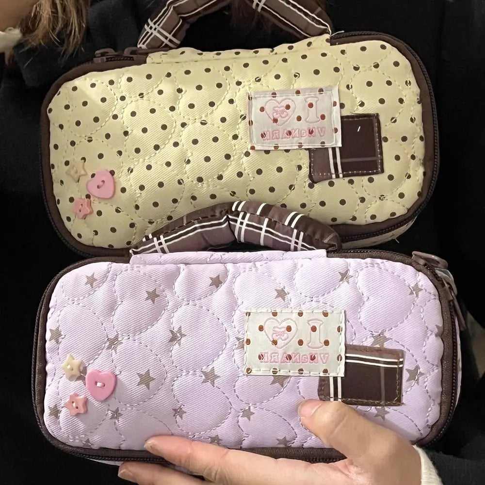 Large Capacity Polka Dot Pencil Case – Holds 60 Pens Pencil Case Pouch HIP