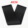 Hand-Stitched Microfiber Leather Steering Wheel Cover 36–40cm Steering Wheel Cover HIP Blue 40cm