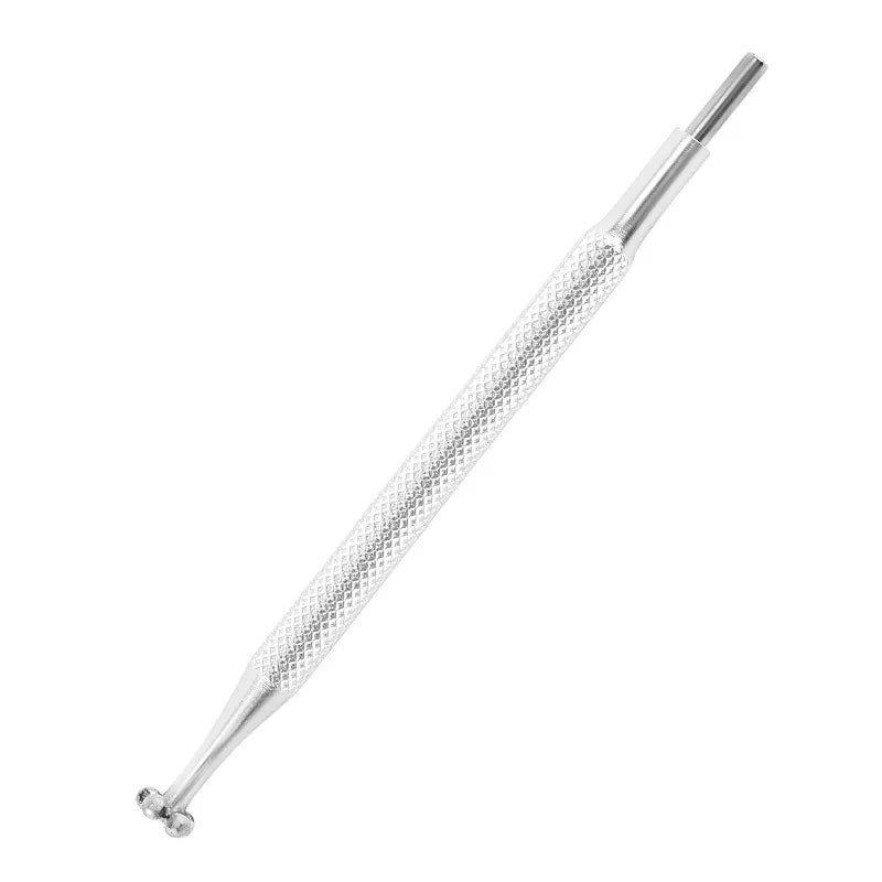 2in1 Flower Lollipop Vortex Cat Eye Nail Magnetic Pen 3D Plum Blossom Vortex Double Head Nail Art Magnet Stick Gel Nail Polish HIP Silver