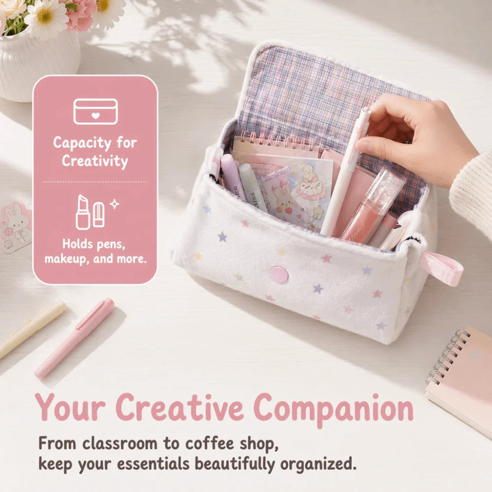 Korean Cute Bear Pencil Case – Large Capacity Pen Bag Pencil Case HIP