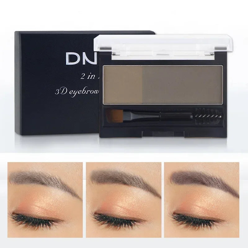 Double Color Eyebrow Powder Professional Makeup Palette Eyebrow Stamp Eye Brow Enhancers Eye Brows Shadow Make Up Brow Powder HIP