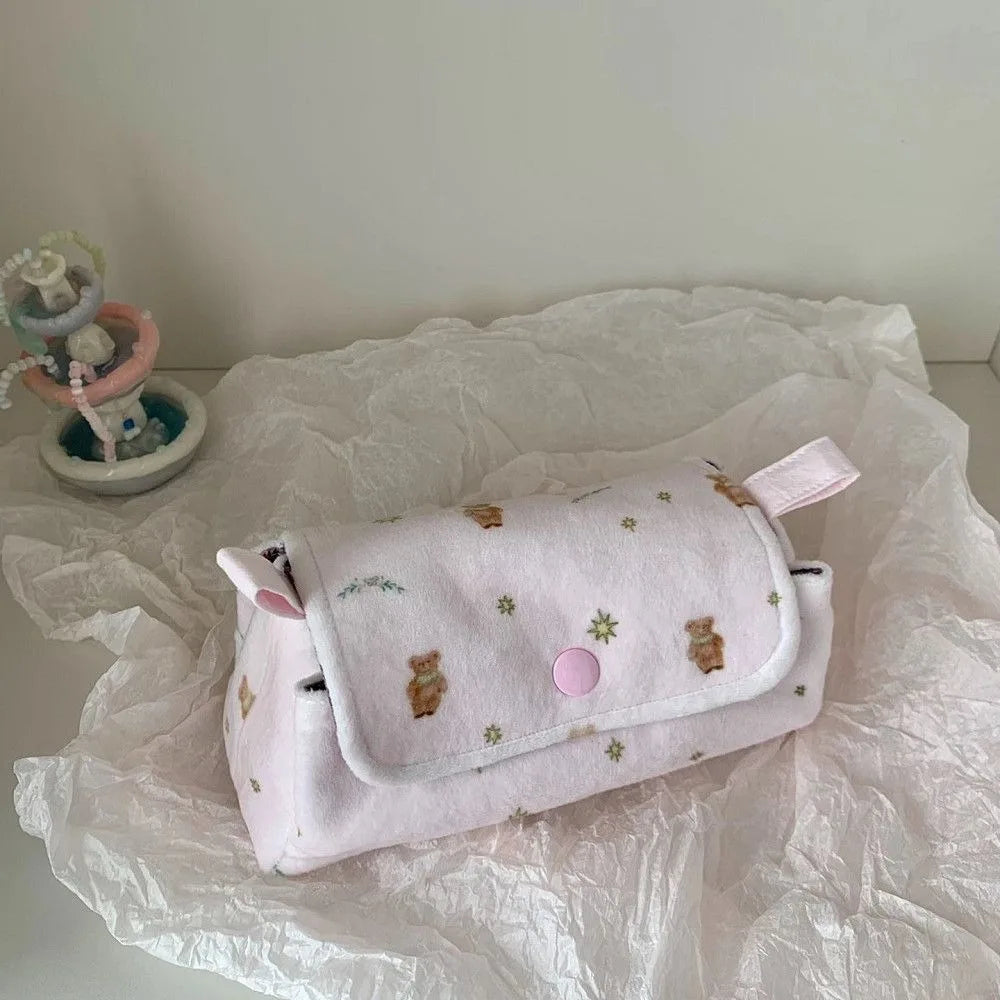 Korean Cute Bear Pencil Case – Large Capacity Pen Bag Pencil Case HIP Little bear