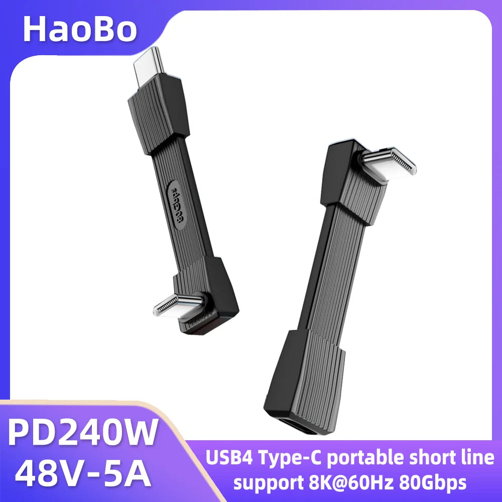USB4 Type-C Cable 240W Fast Charge 80Gbps 8K60Hz USB4 Charging Cable HIP