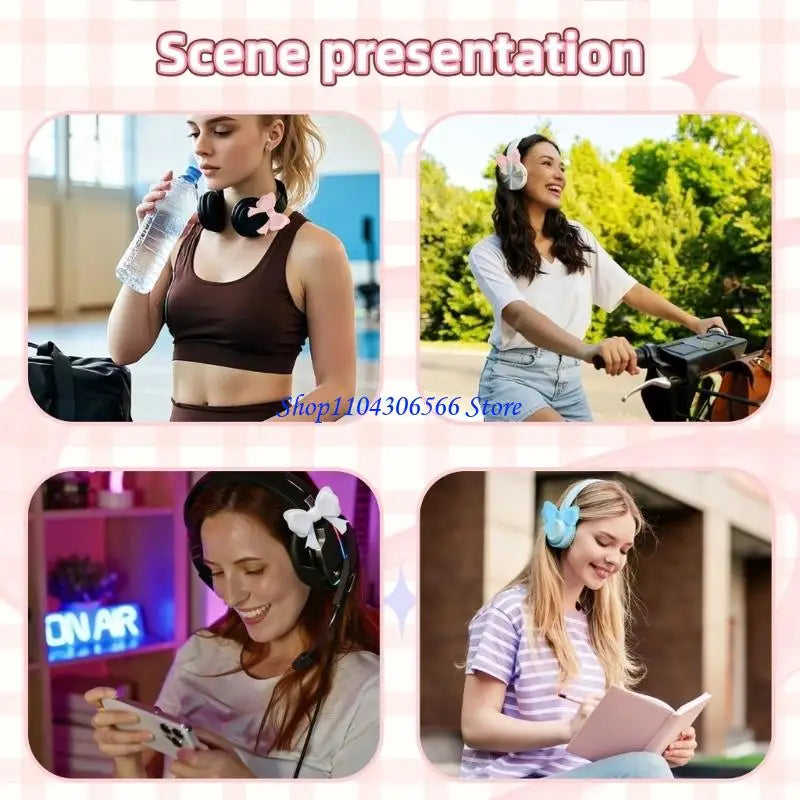 Silicone Headphone Bow Decorations – 2-Pack | Universal Fit Headphone Accessories HIP