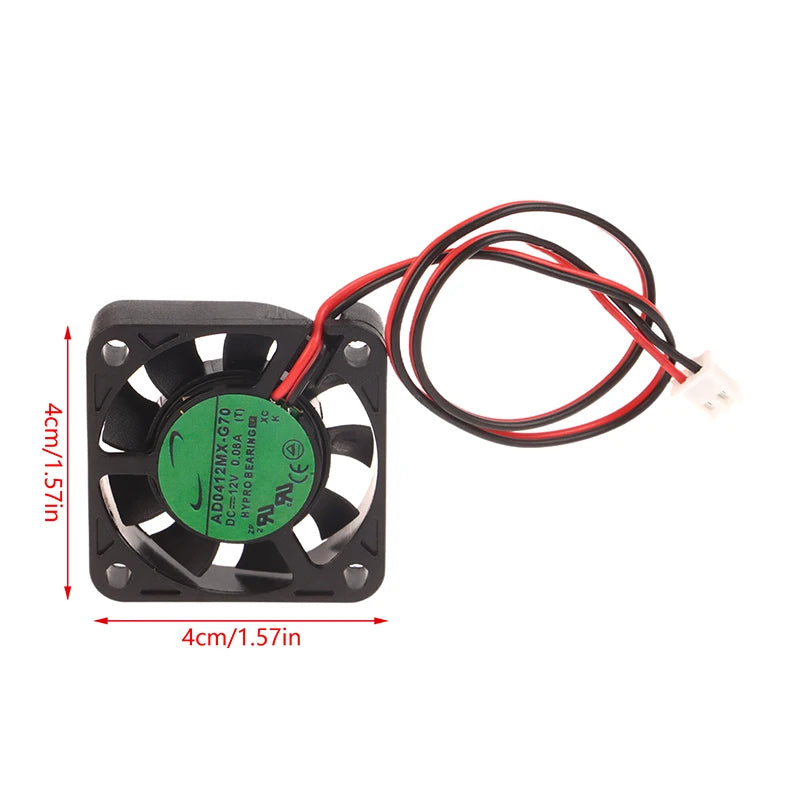 40mm DC 12V Silent Cooling Fan AD0412MX-G70 Hydraulic Bearing PC Cooling Fan HIP Black