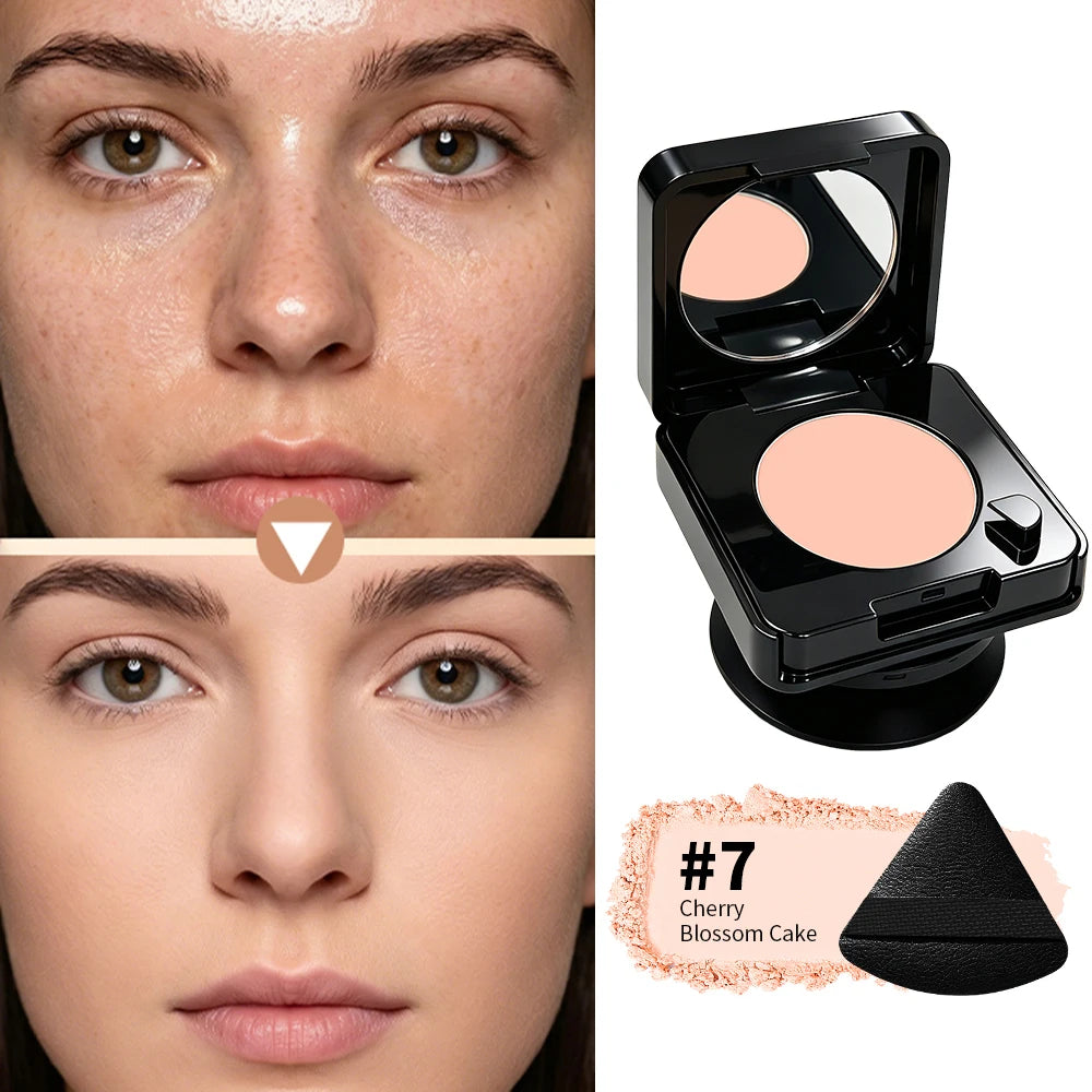 3 In 1 Setting Pressed Powder Phone Grip With Mirror Makeup Powder Brightening Long Lasting Control oil Matte Easy Makeup HIP