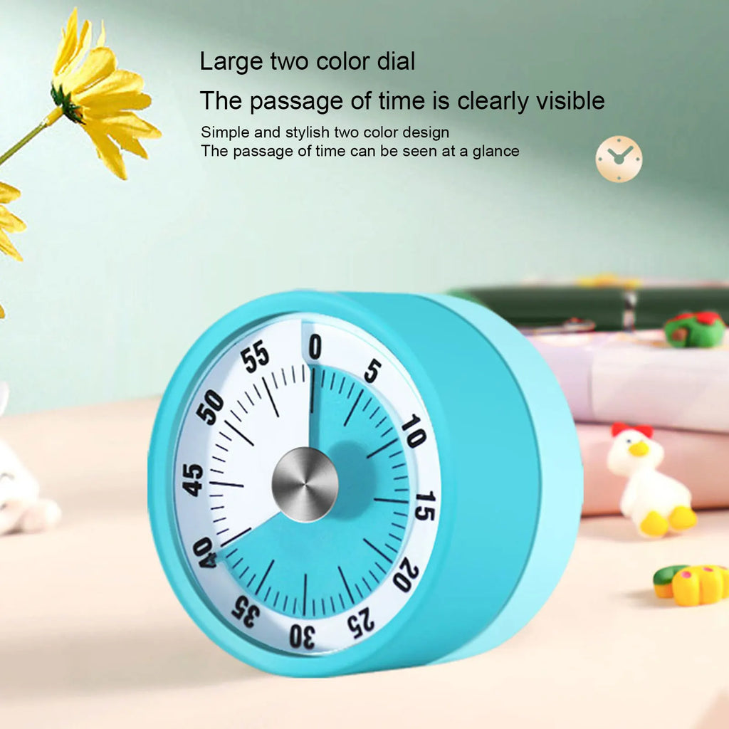 Mechanical Kitchen Timer High Accuracy Stainless Steel Countdown Chef Cooking Timer for Home Study Blue Mechanical Kitchen Timer HIP