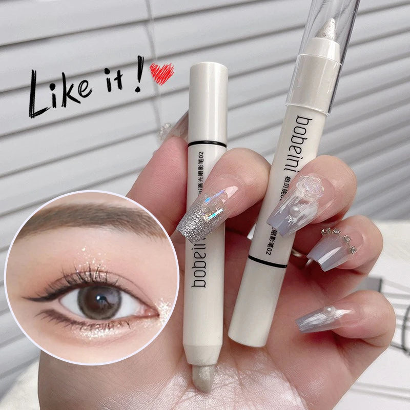 1-3pc Highlighter Brightening Silkworm Pen Pearlescent Matte Eyeshadow Pencil Makeup Eye Makeup Long-lasting Pearlescent Stick HIP