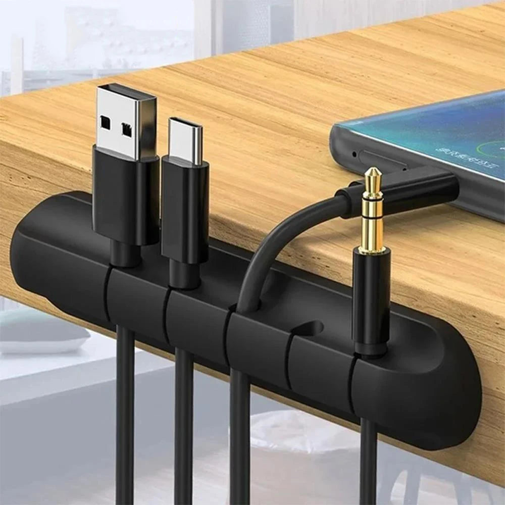 Silicone Desktop Cable Organizer Clips – Self-Adhesive Cable Management Clips HIP