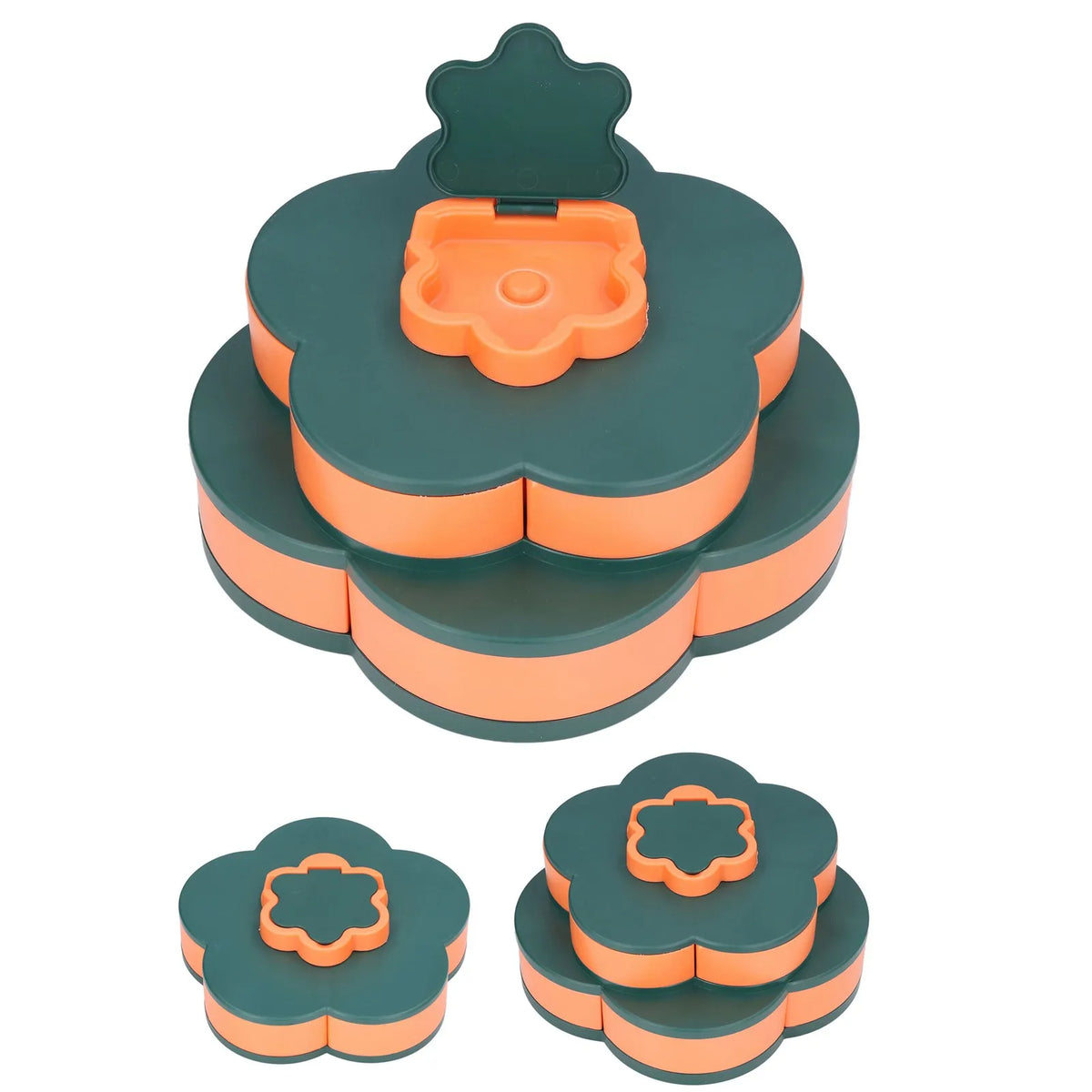 Snack Serving Tray Multifunction Large Capacity Flower Shape Nut Candy Serving Container for Home HIP