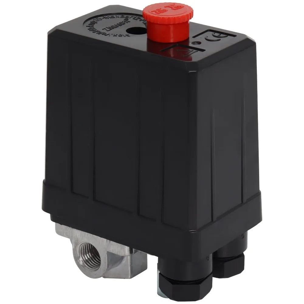 Air Compressor Pressure Switch 90–120 PSI 220V 4-Port Valve Compressor Pressure Switch HIP Khaki