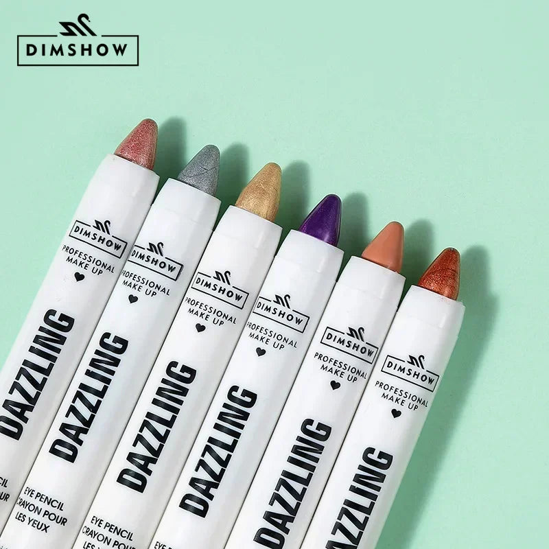 12 Colors Pearlescent Eyeshadow Pencil Waterproof Long Lasting Glitter Shimmer Eye Shadow Pen Eyeliner Stick Eyes Makeup Tools HIP