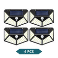 LED Solar Lights Outdoor Waterproof External Solar Lamp Motion Sensor Garden Lights Solar Power Sunlight Yard Wall Street Light HIP 4 Pieces