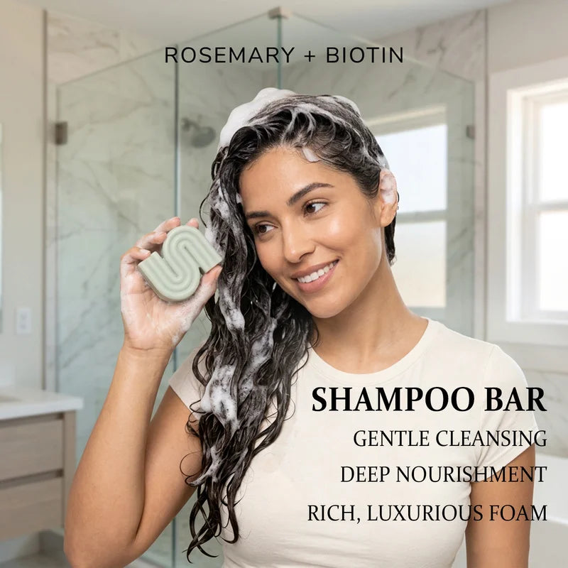 Rosemary & Biotin Shampoo Bar – Strengthen & Nourish Hair Solid Shampoo Bar HIP