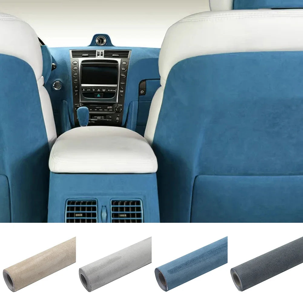 30/150cm Suede Self Adhesive Leather Repairs for Car Interior Fabric Velvet DIY Sticker Leathercraft Furniture Sofa Renovation HIP