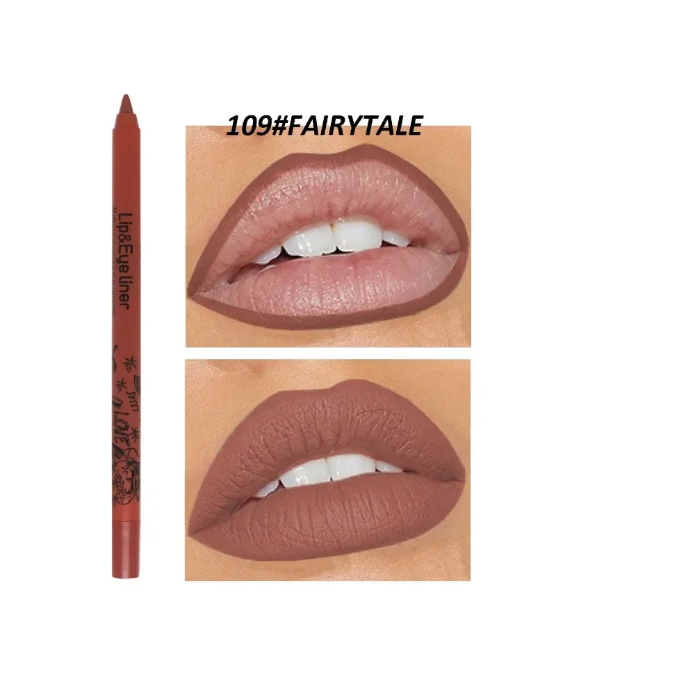 20 Color Slim Lip Liner Pencil Sexy Pink Brown Rose Lip Outline Matte Nude Lipstick Contouring Tint Waterproof Crayon Pen Makeup HIP 09