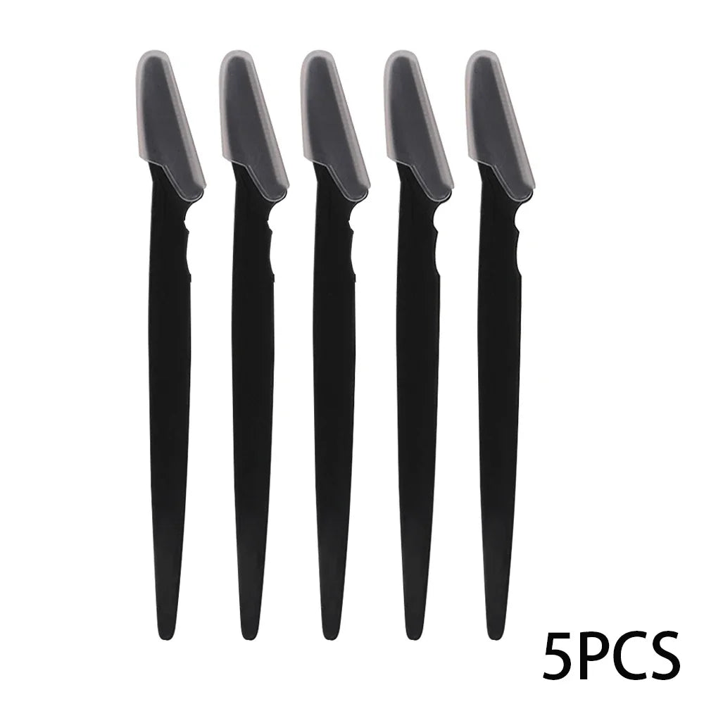 Dermaplaning Face Razor Set – Eyebrow Shaver for Women & Men Dermaplaning Razor Set HIP C514-Black-5pcs