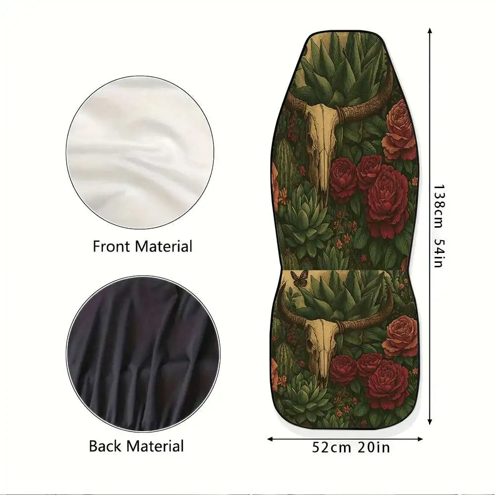 Skull & Roses Butterfly Car Seat Covers – Set of 2 Front Car Seat Covers HIP