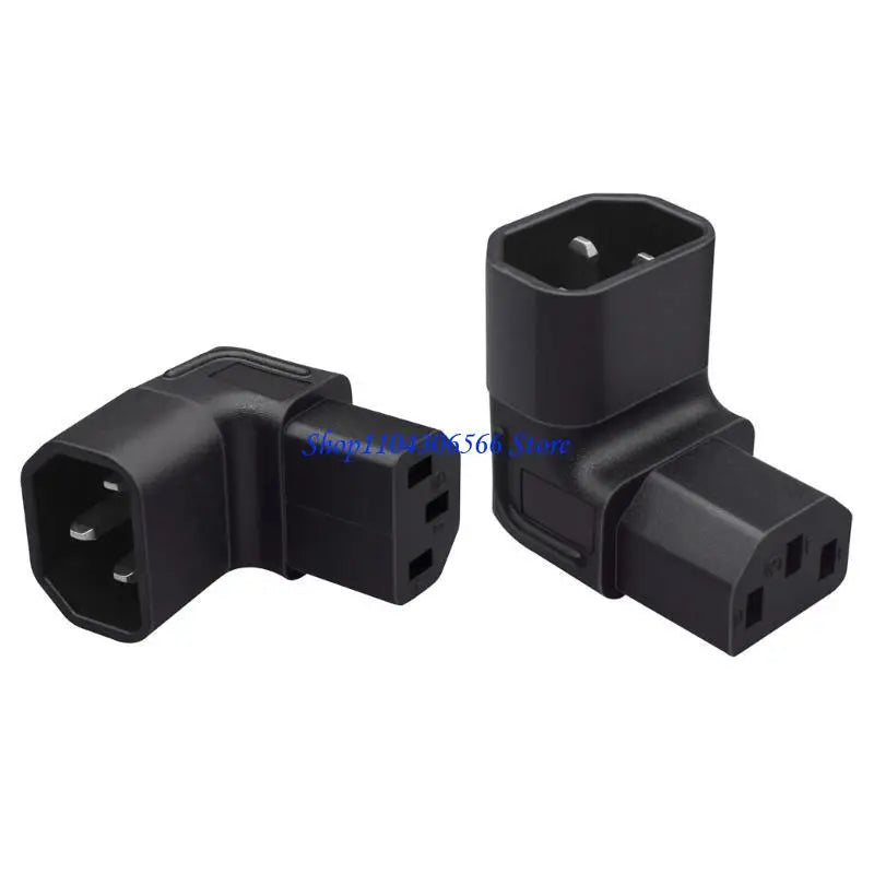 IEC320 C14 to C13 Angled Power Adapter – Compact PVC Power Adapter HIP
