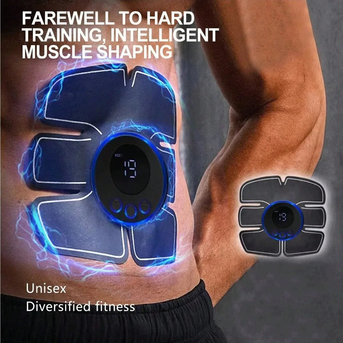 AXH Wireless EMS Abs Stimulator & Muscle Toner – Rechargeable EMS Muscle Stimulator HIP black