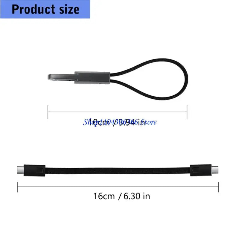 Keychain USB-C 60W Fast Charging Braided Cable – Alloy USB-C Charging Cable HIP