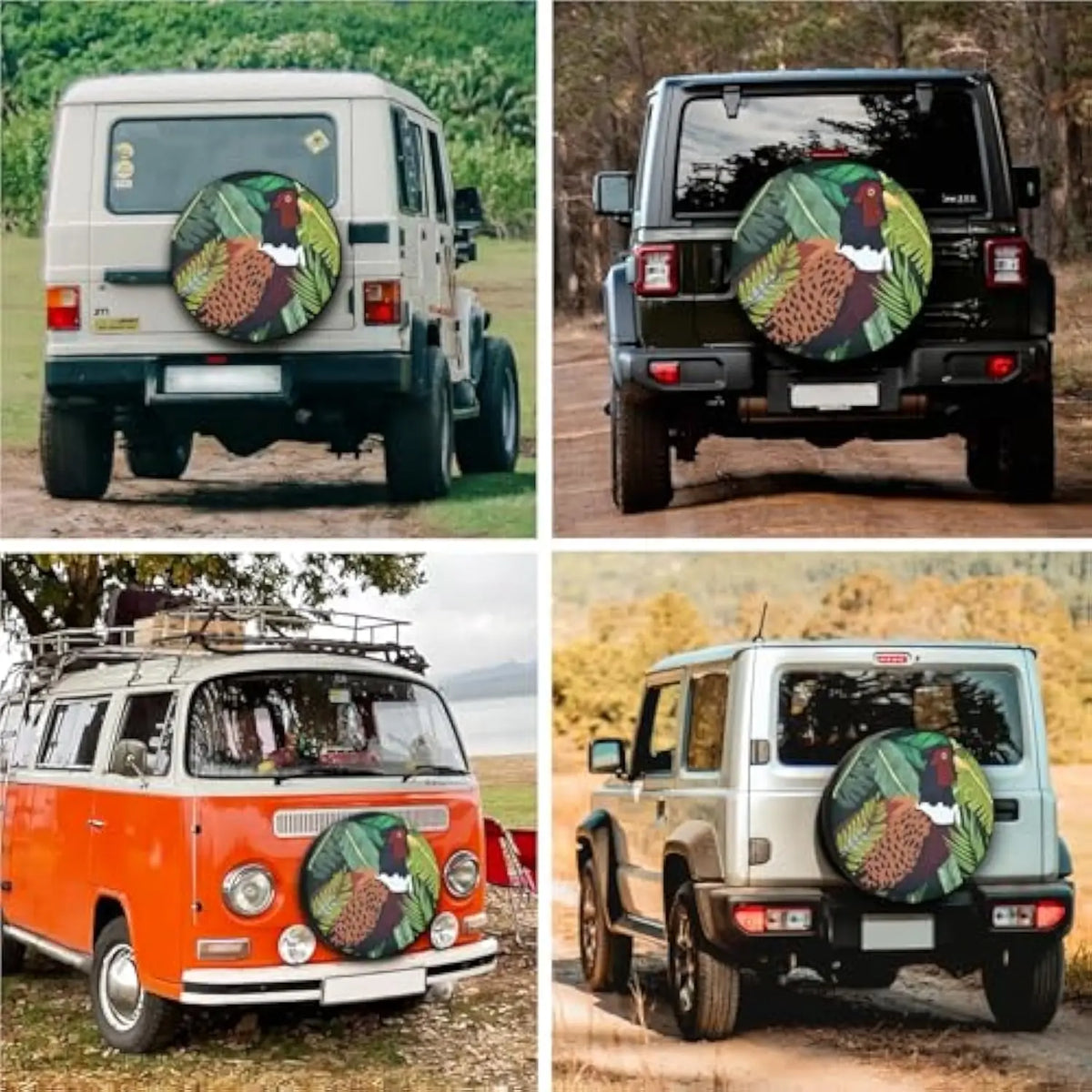 Tropical Pheasant Spare Tire Cover – Waterproof Polyester Spare Tire Cover HIP
