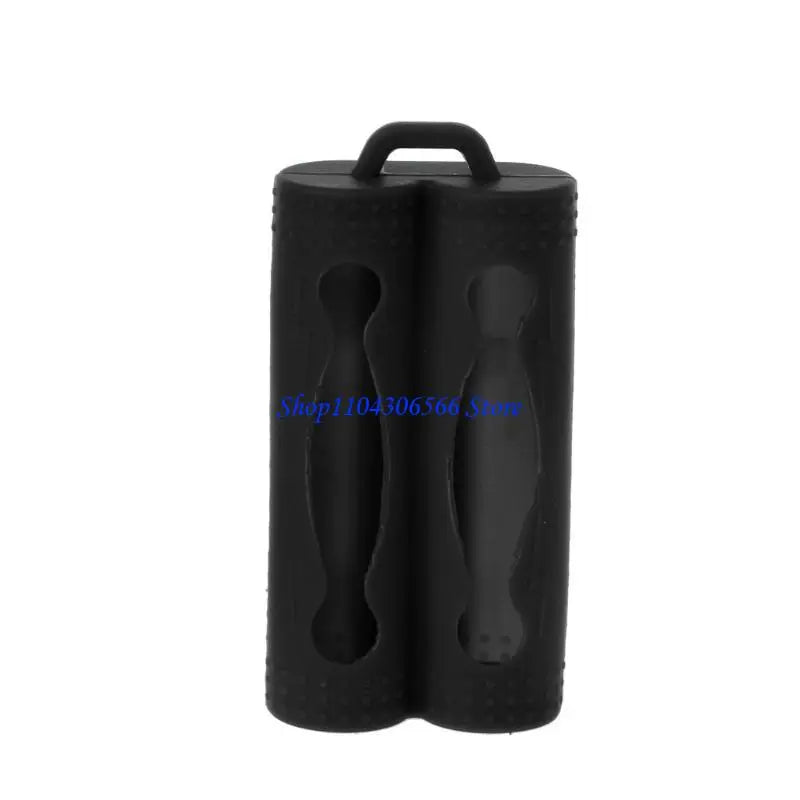 Silicone 18650 Battery Case – 2-Slot Storage Cover Holder Battery Storage Case HIP Black China Mainland