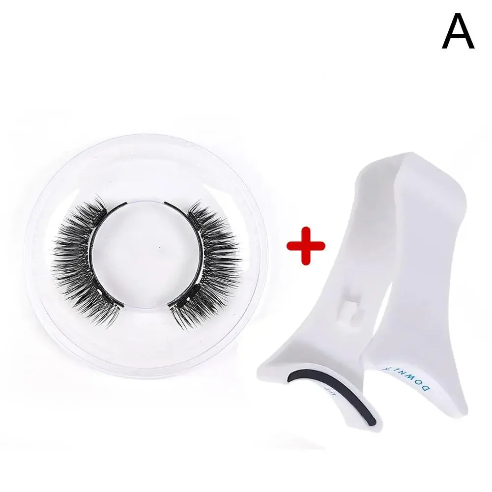 Magnetic Eyelashes Handmade 3D Natural Magnetic False Eyelashes Reusable Magnetic Eyelashes Tweezers Set Wholesale HIP A