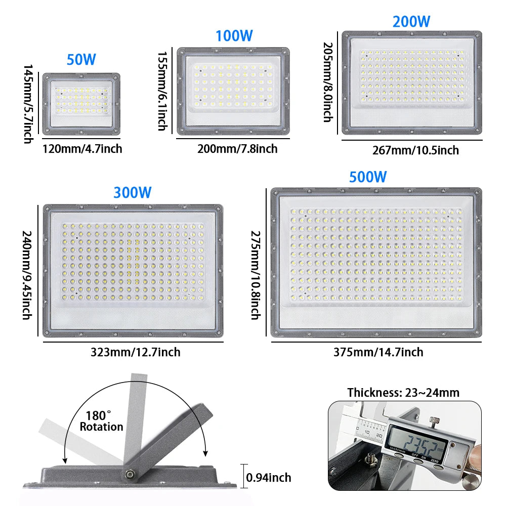 50W COB LED Flood Light IP65 Waterproof Outdoor Garden Lamp LED Flood Light HIP 2pcs Cold White 100W