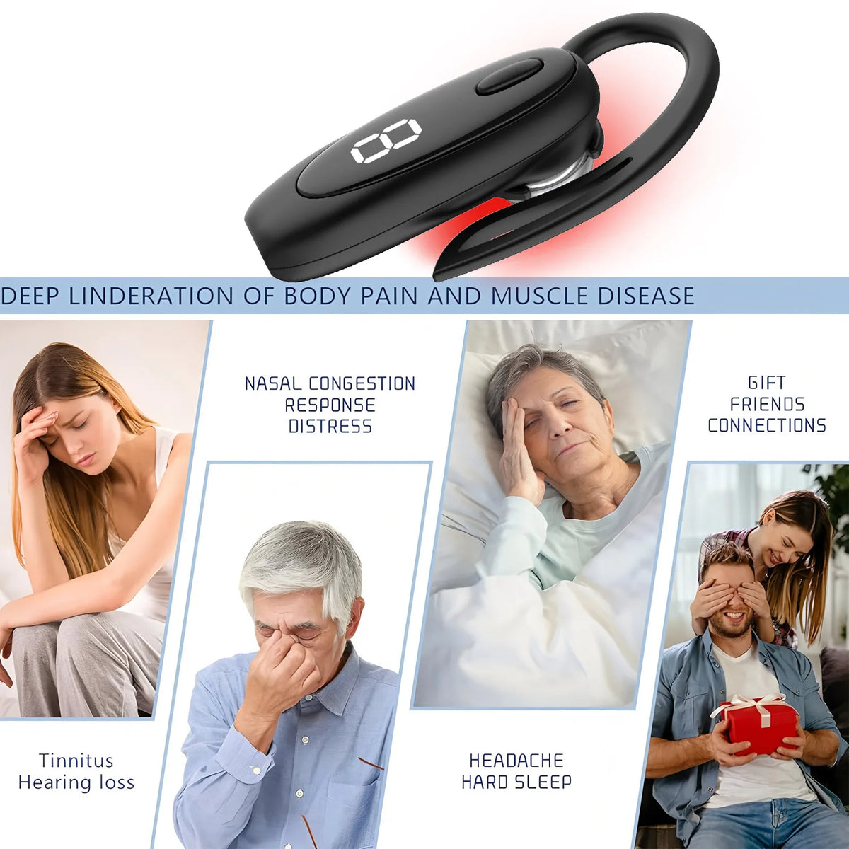 650nm Ear Laser Therapy Device – Hanging Ear Canal Massager Ear Laser Therapy Device HIP