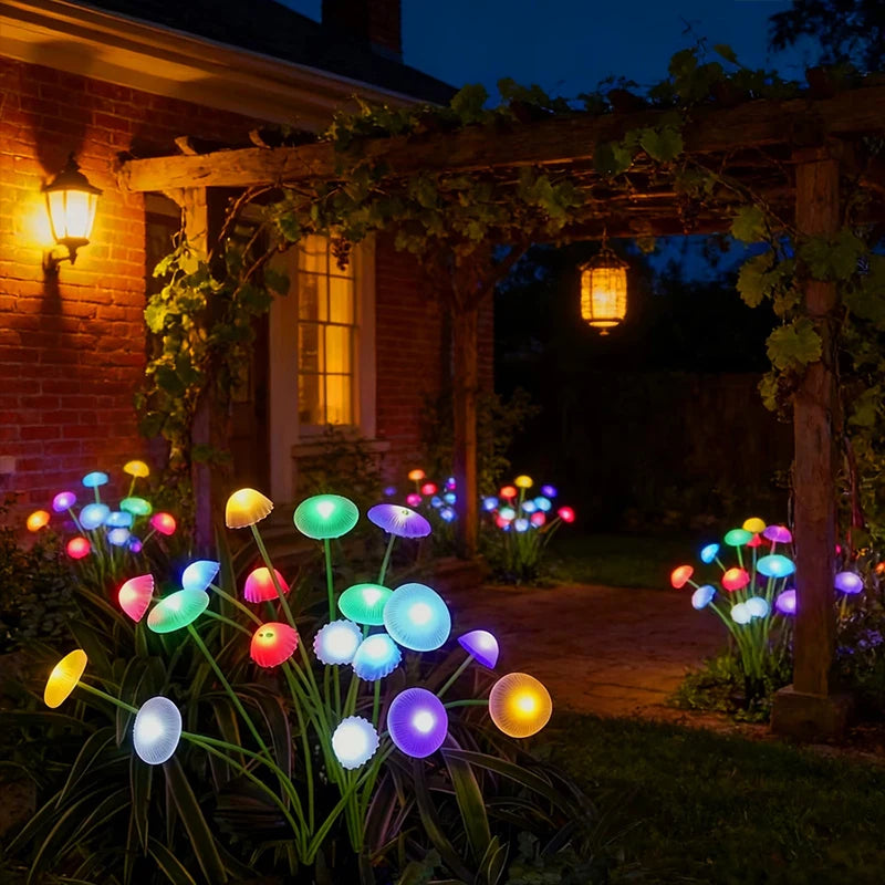 Solar Jellyfish Mushroom Lights – Outdoor Garden Lawn Decor Solar Garden Lights HIP