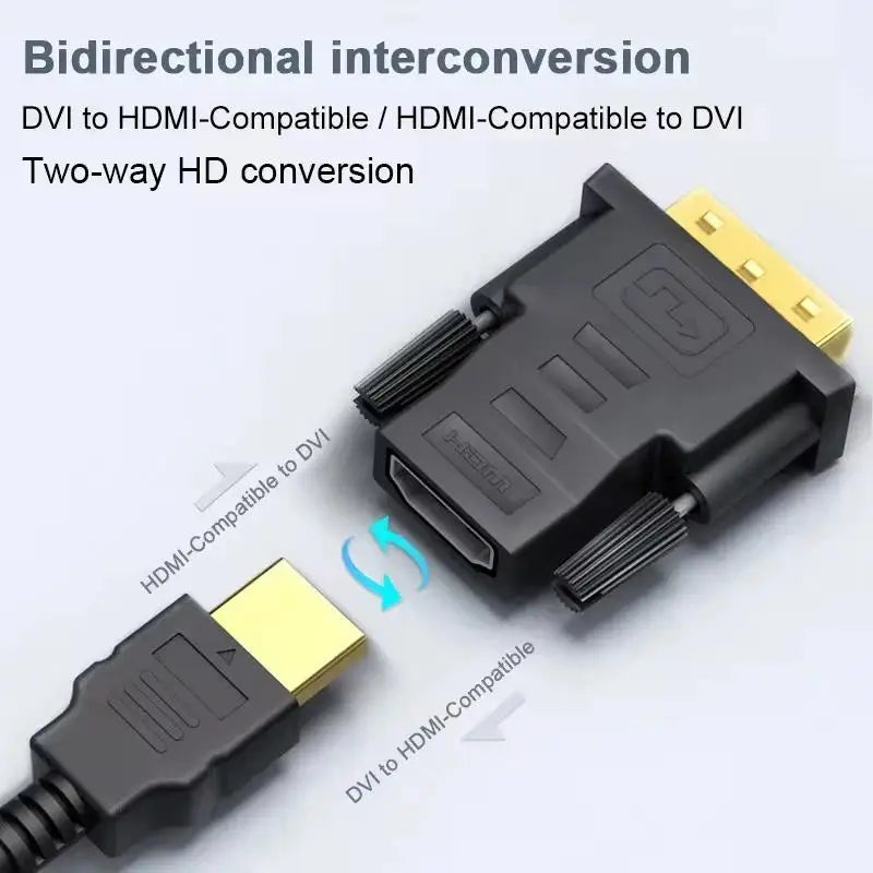 DVI 24+1 Male to HDMI Female Adapter – Gold Plated 1080P DVI to HDMI Adapter HIP