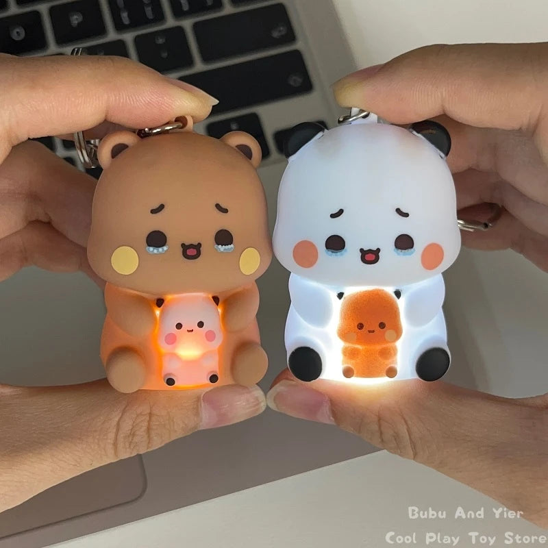 Bubu & Dudu Panda Voice Keychain Toy Set – 2 Pcs | HIP Novelty Keychain Toy HIP