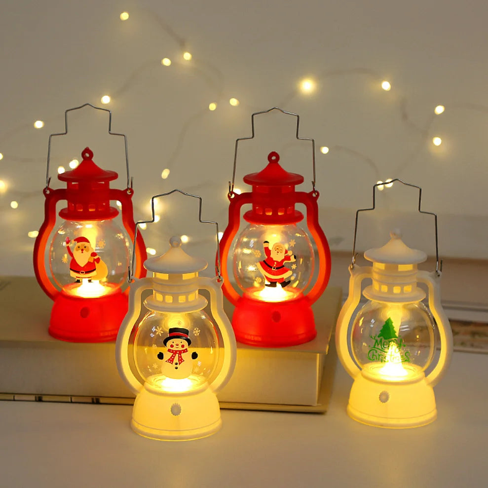 LED Santa Claus Christmas Lantern – Festive Home Décor Gift Christmas Lantern Light HIP